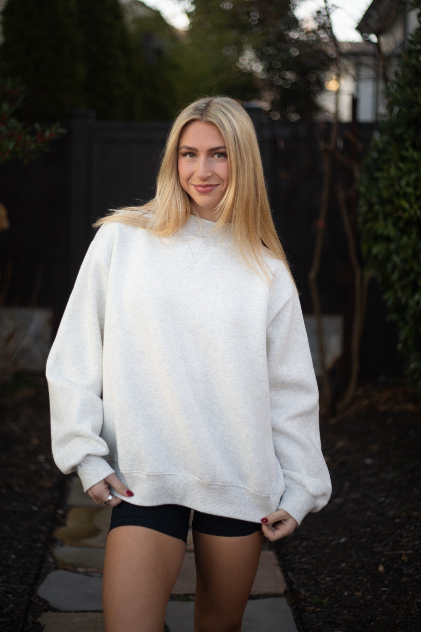 Parker Oversized Sweatshirt Heather White