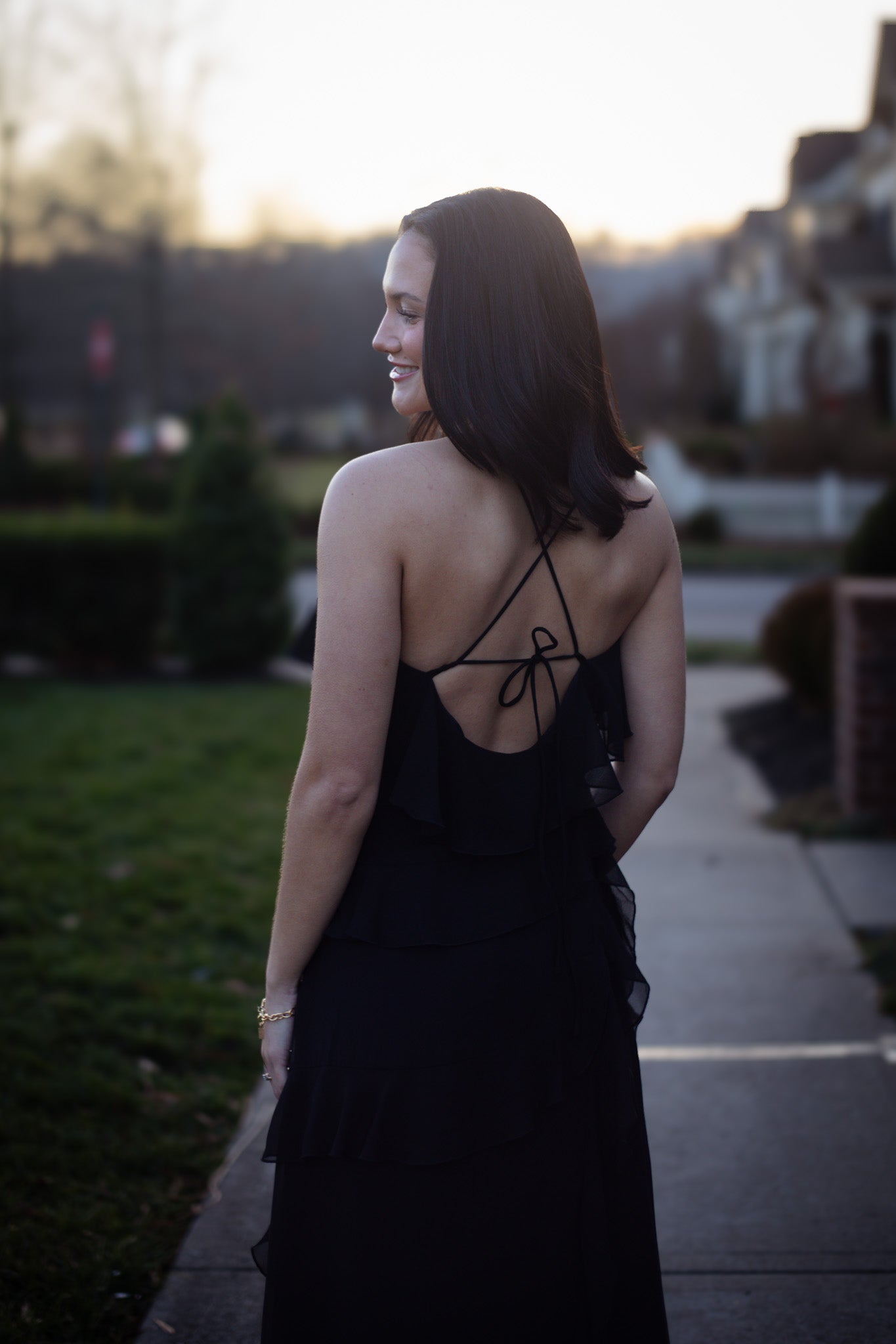 Mila Layered Dress - Black