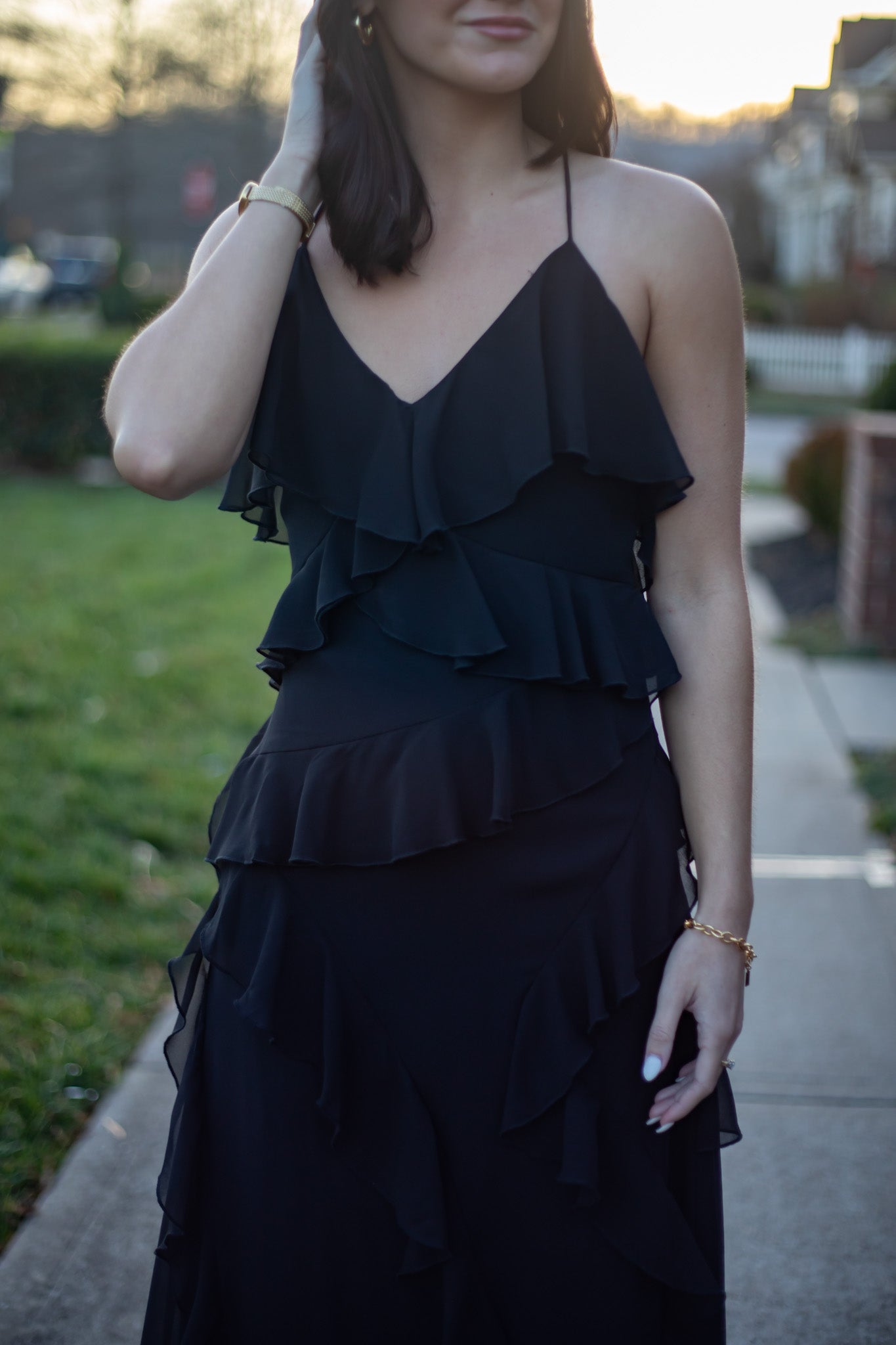 Mila Layered Dress - Black