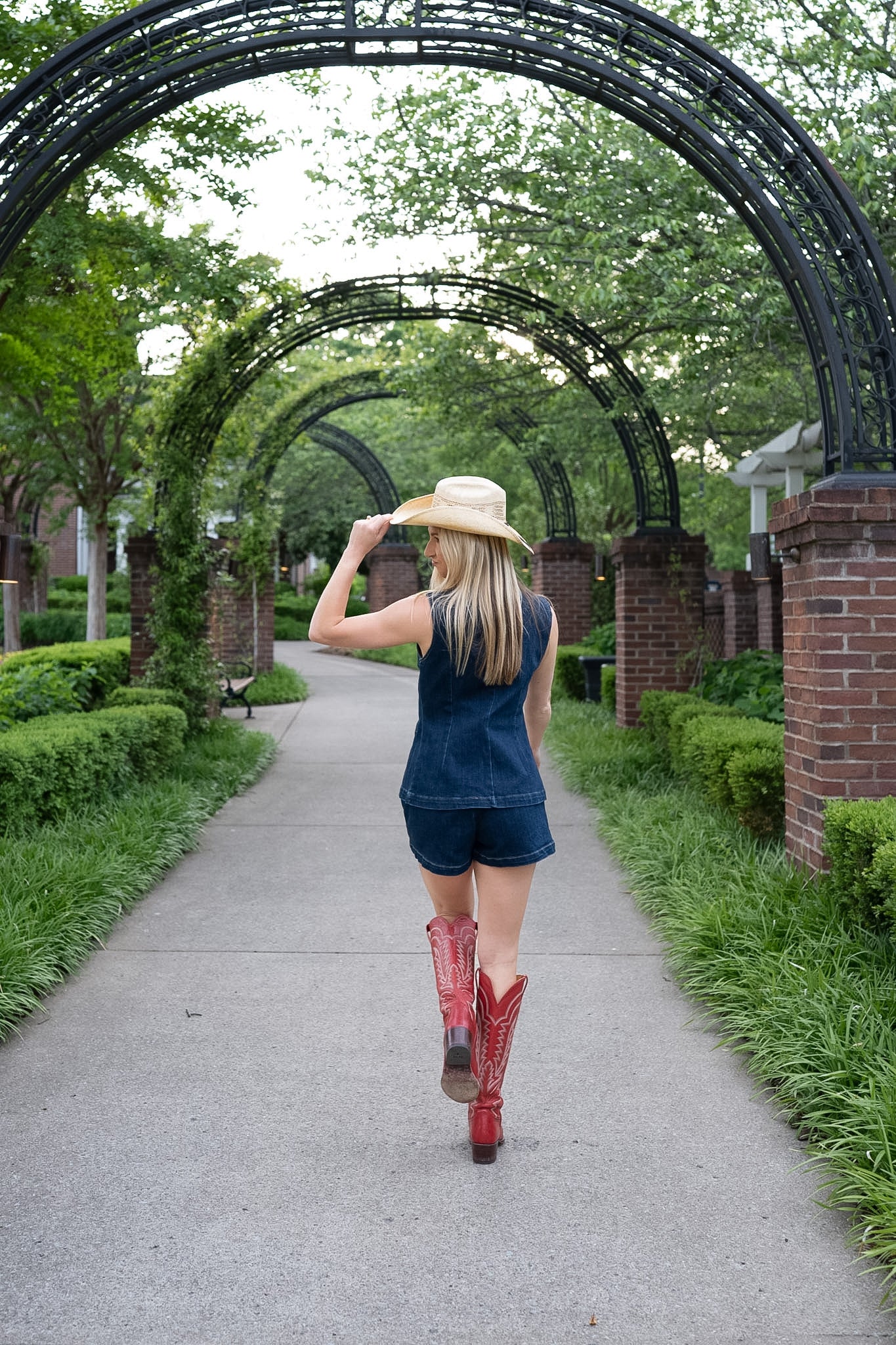 Cecilie Denim Shorts Set