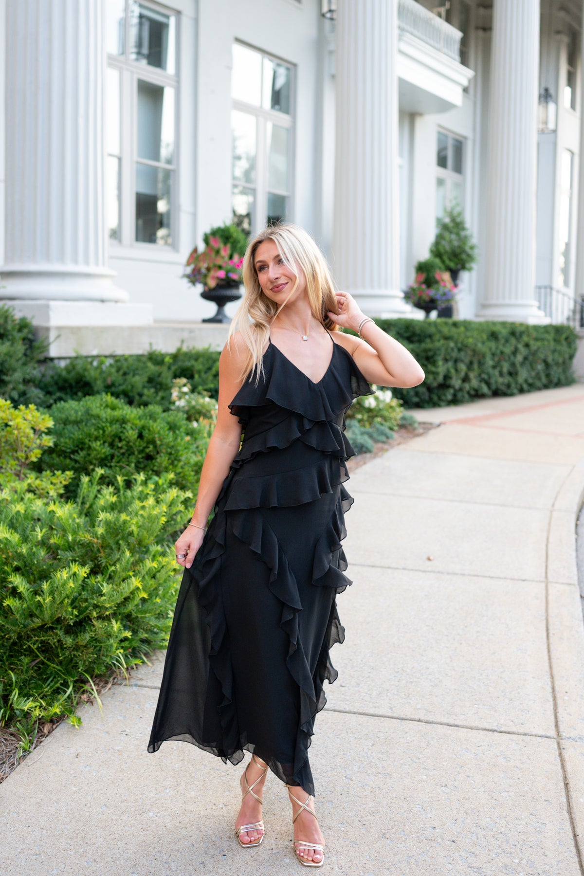Mila Layered Dress - Black