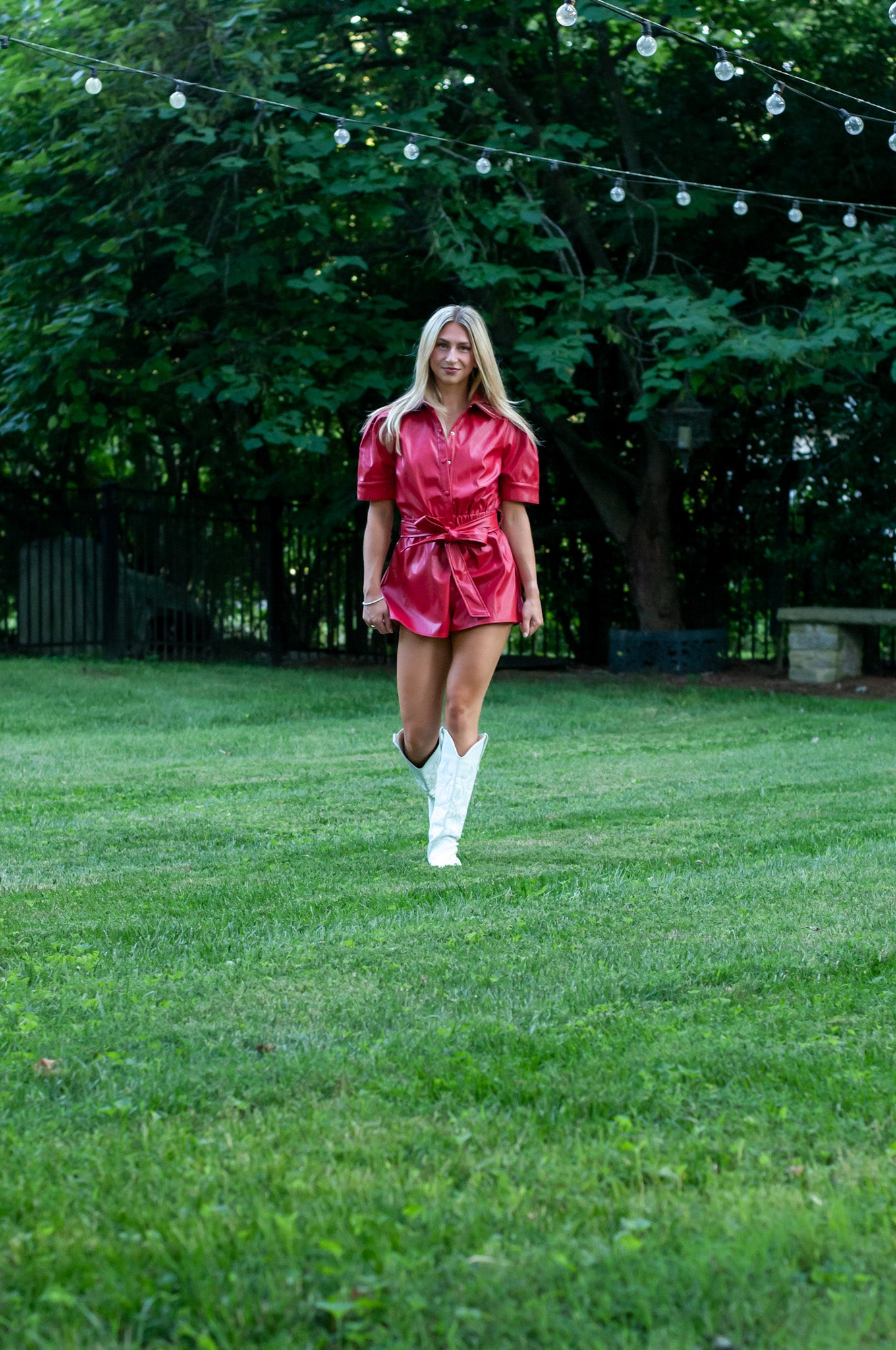Ava Collared Shorts Romper