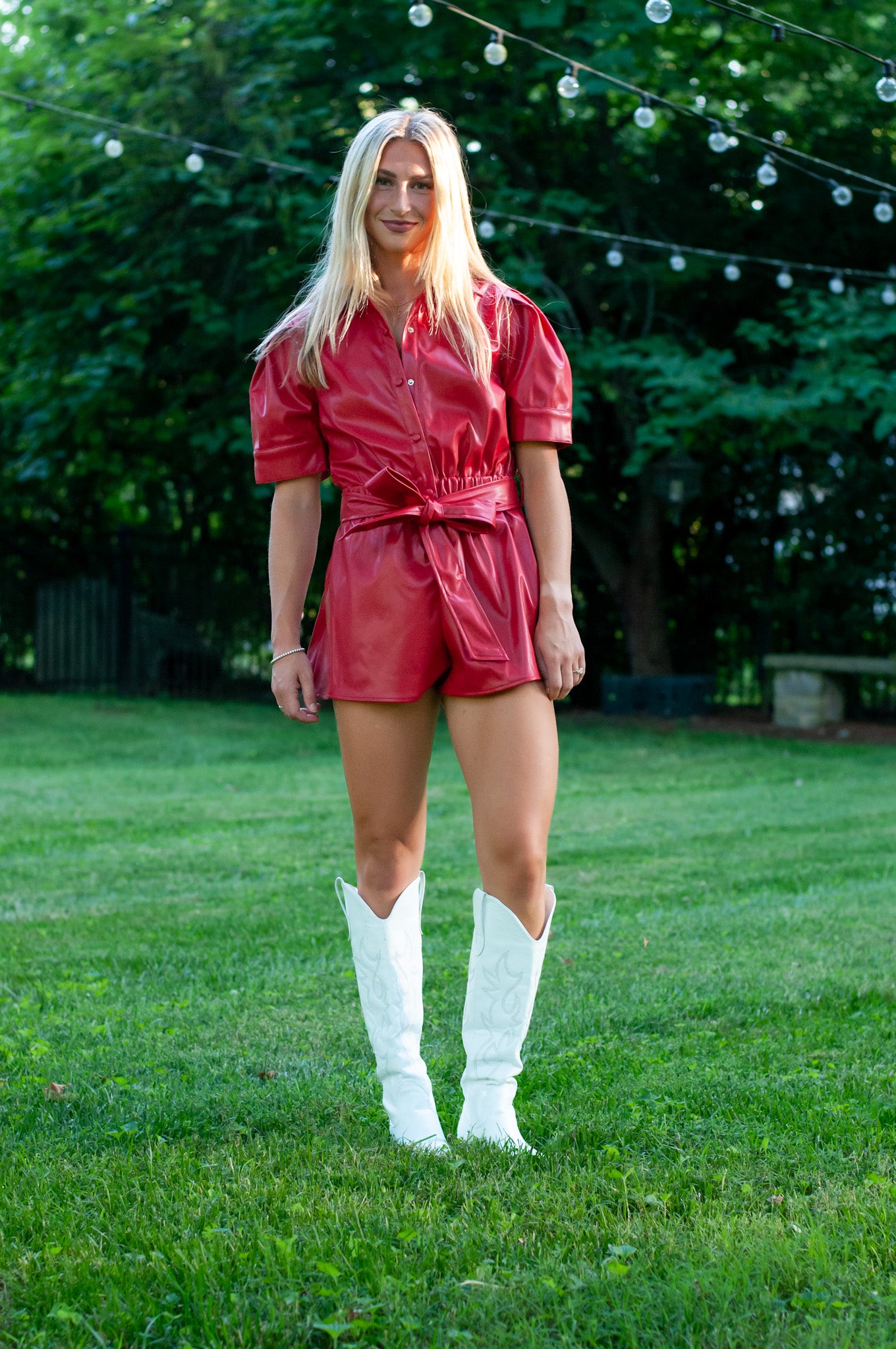 Ava Collared Shorts Romper