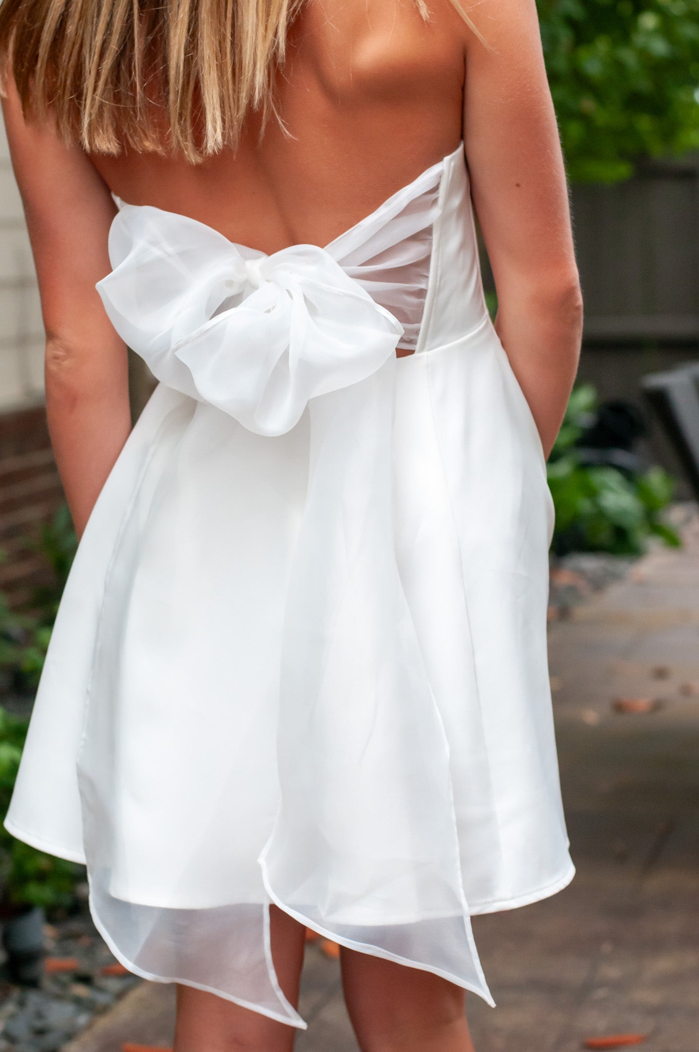 Ally Bow Back Mini Dress