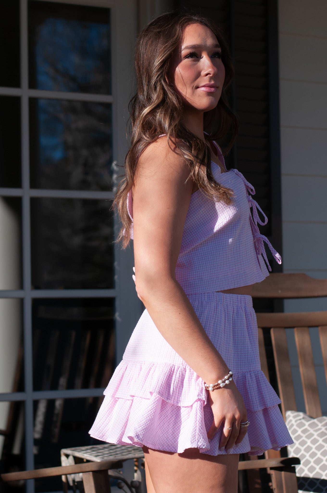 Molly GIngham Skirt Set