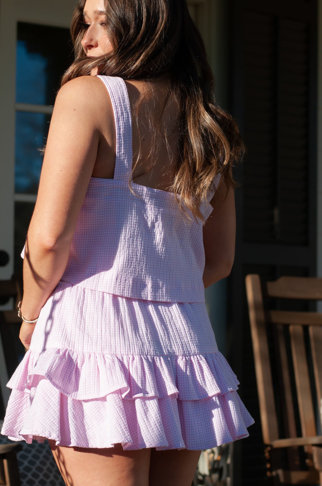 Molly GIngham Skirt Set