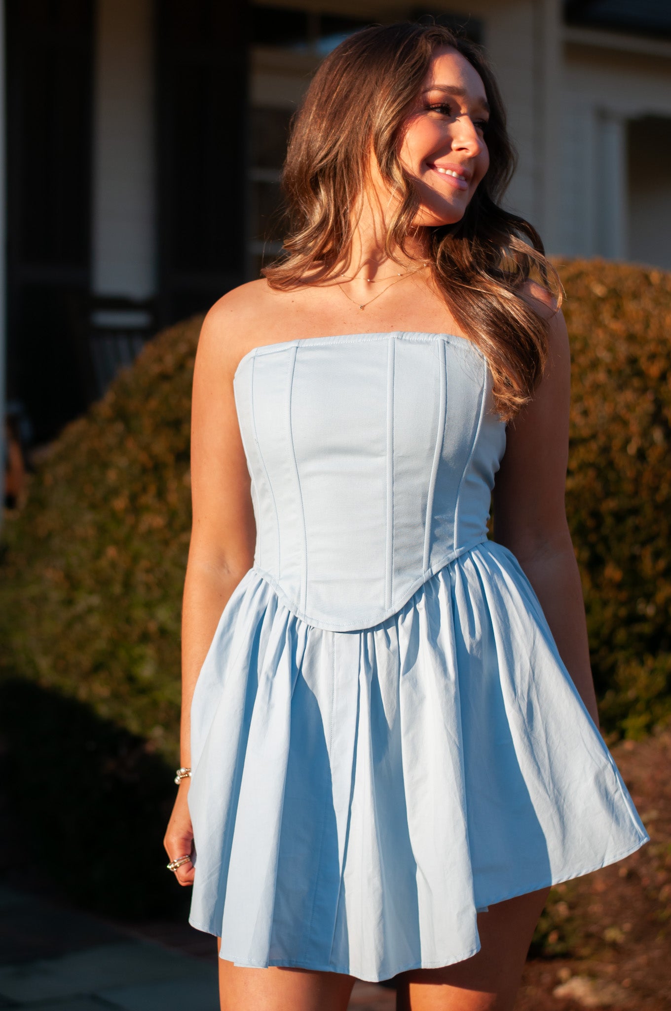 Decklen Corset Dress Blue