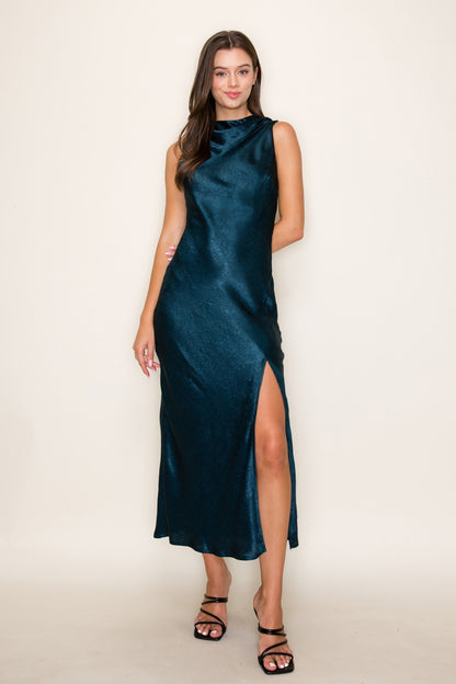 Vivienne Satin Midi Dress