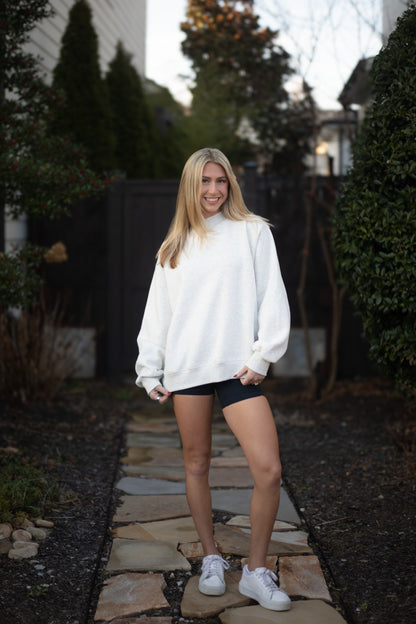 Parker Oversized Sweatshirt Heather White