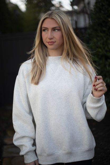 Parker Oversized Sweatshirt Heather White