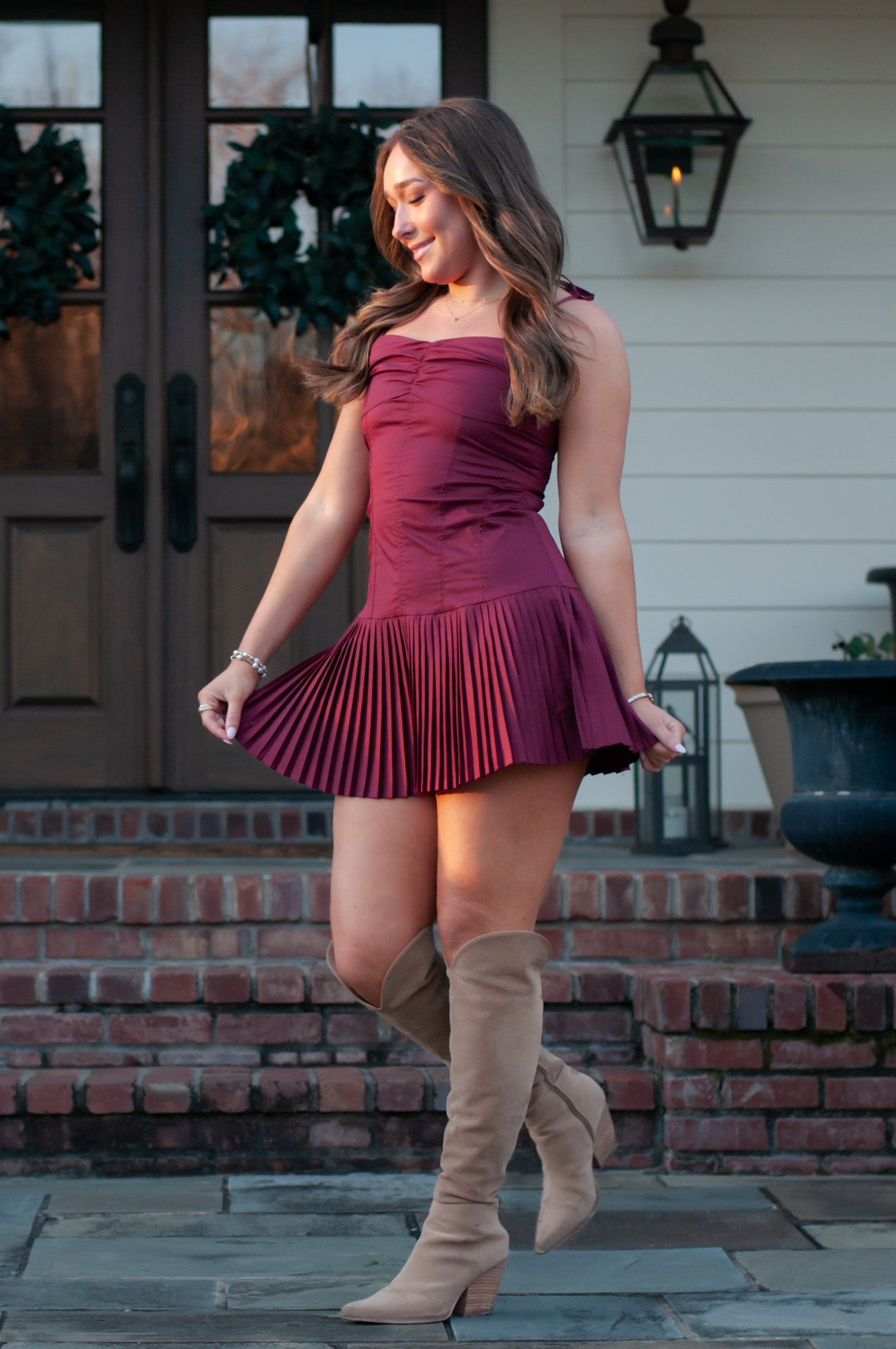Carson Mini Pleats Dress