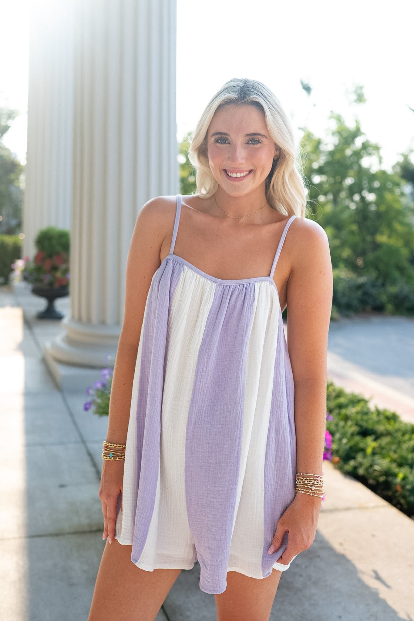 Chloe Striped Romper