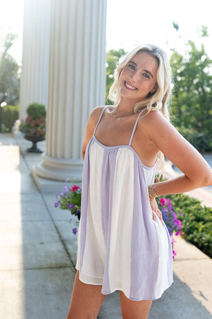 Chloe Striped Romper