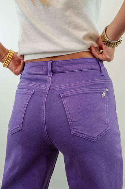 High Waist Stretch Barrel Jean