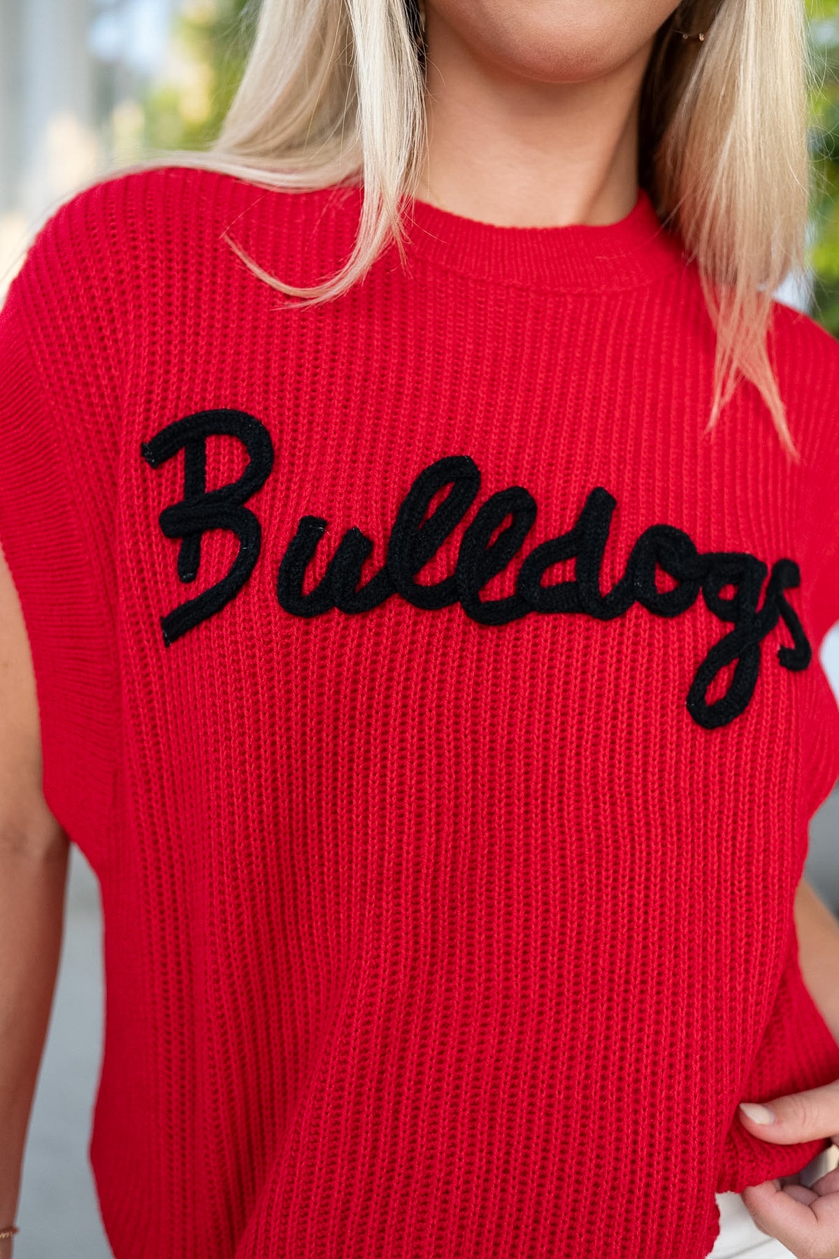 Bulldogs Embroidered Game Day Sweater