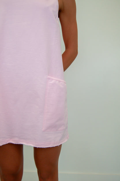 Sporty Mini Dress w/Built In Liner Pink