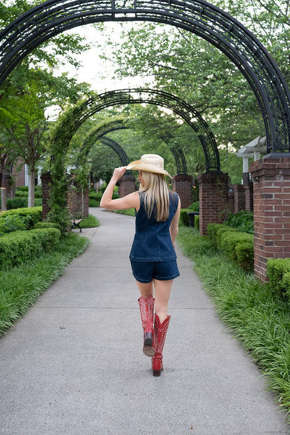 Cecilie Denim Shorts Set