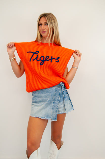 Tigers Embroidered Game Day Sweater