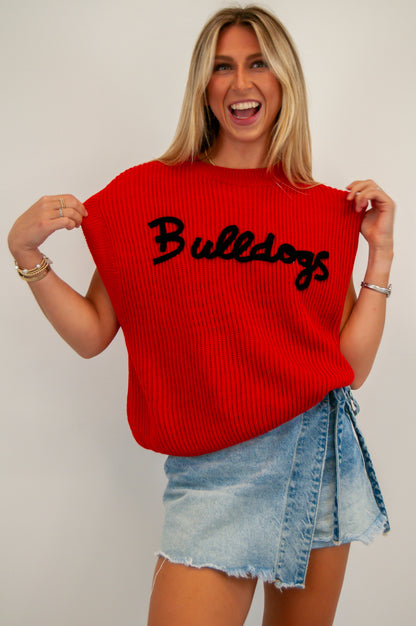 Bulldogs Embroidered Game Day Sweater