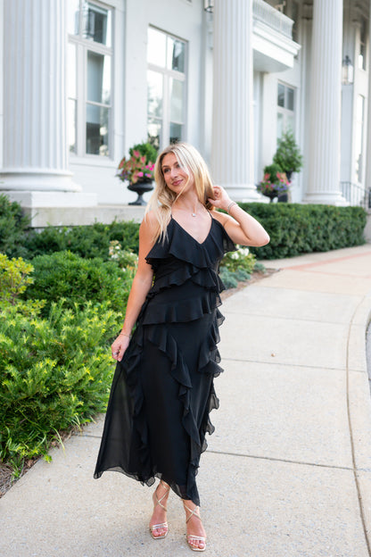 Mila Layered Dress - Black