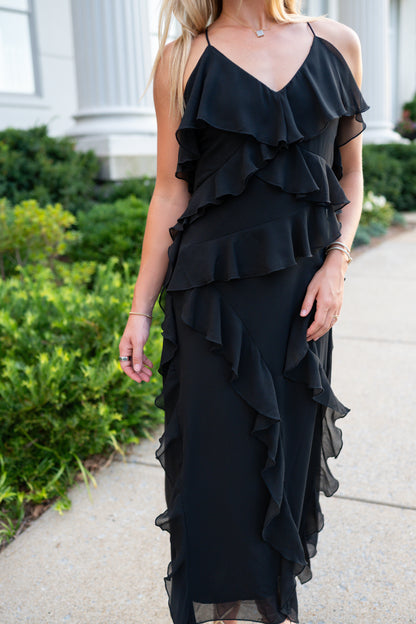Mila Layered Dress - Black
