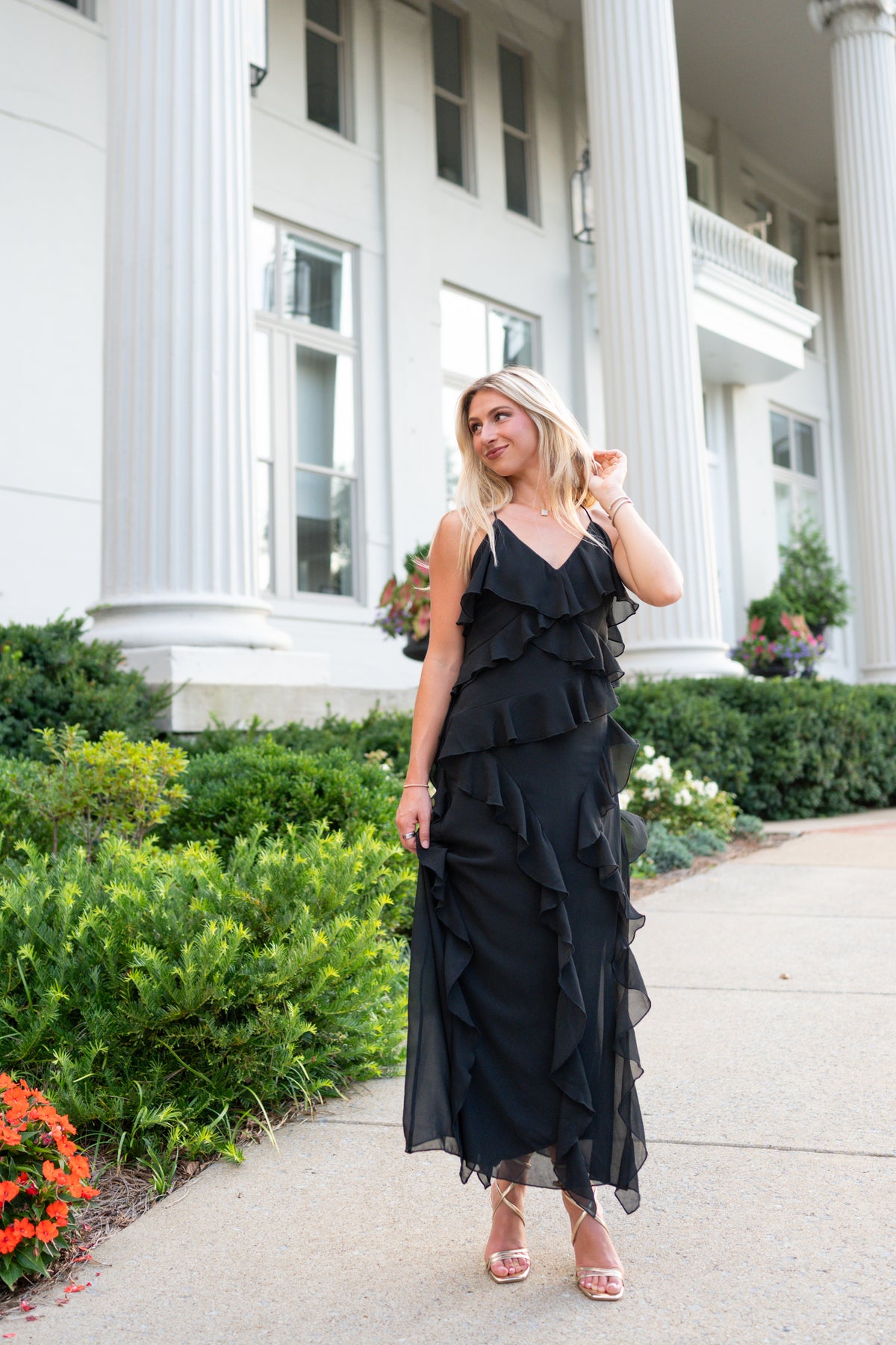 Mila Layered Dress - Black