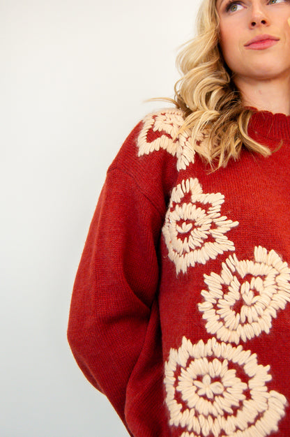 Floral Embroidrered Sweater