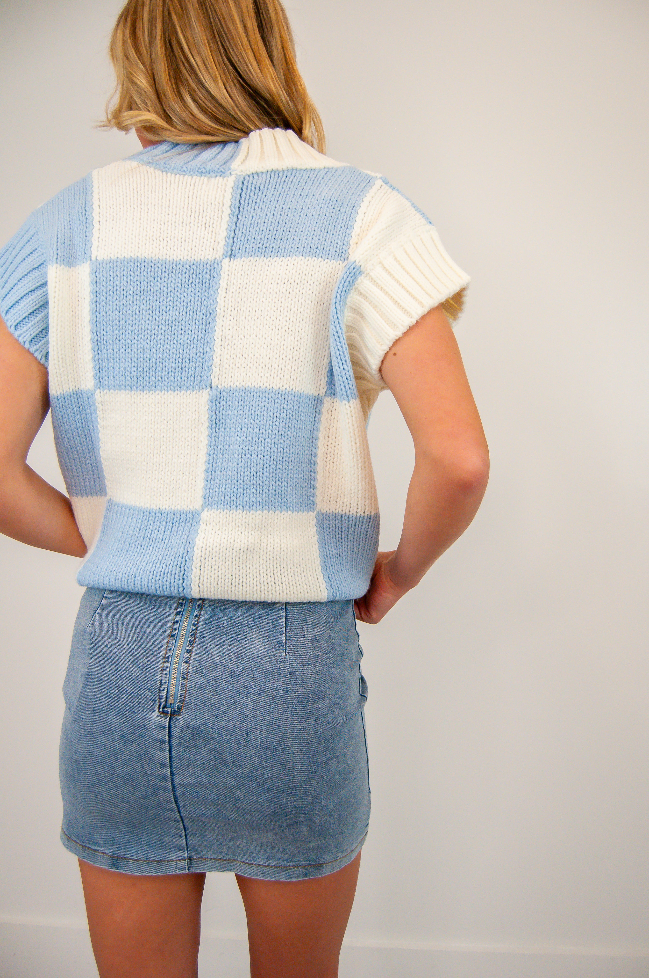 Checkerboard Sweater Vest