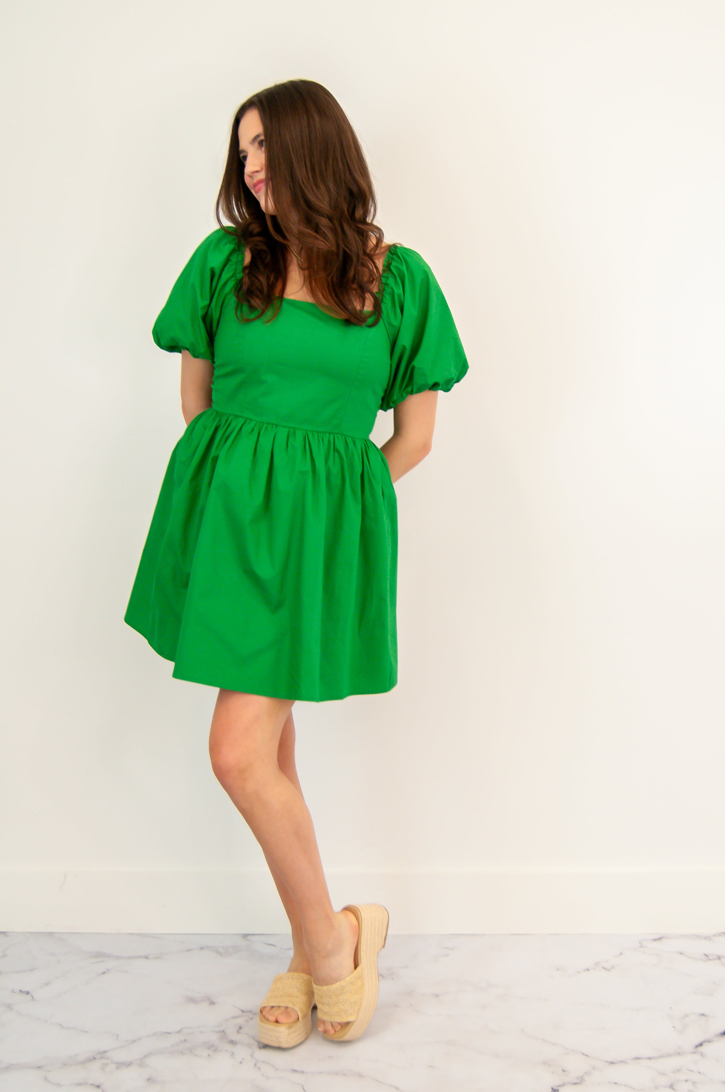 Kaylee Square Neck Puff Sleeve Dress