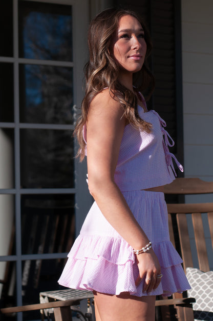 Molly GIngham Skirt Set