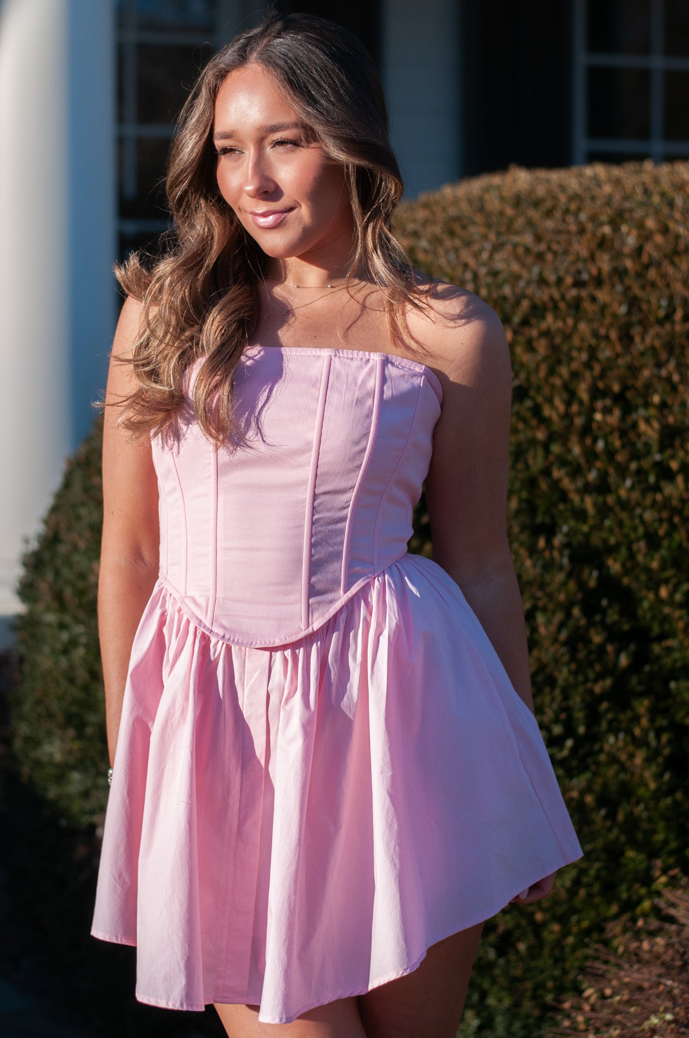 Decklen Corset Dress Pink