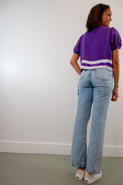 Game Day Sequin Football Tee